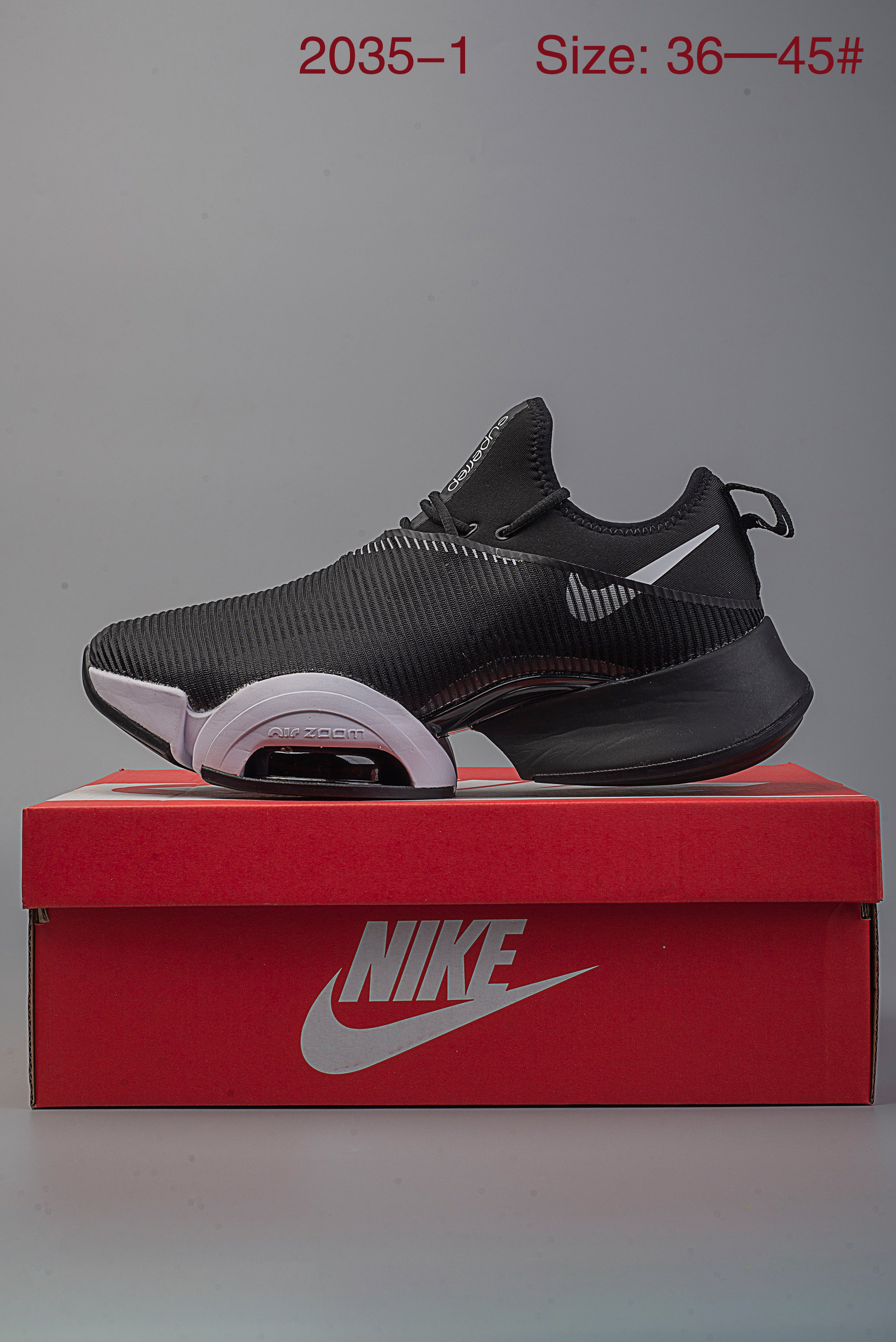 Women Nike AIR ZOOM SUPERREP Black Grey Shoes